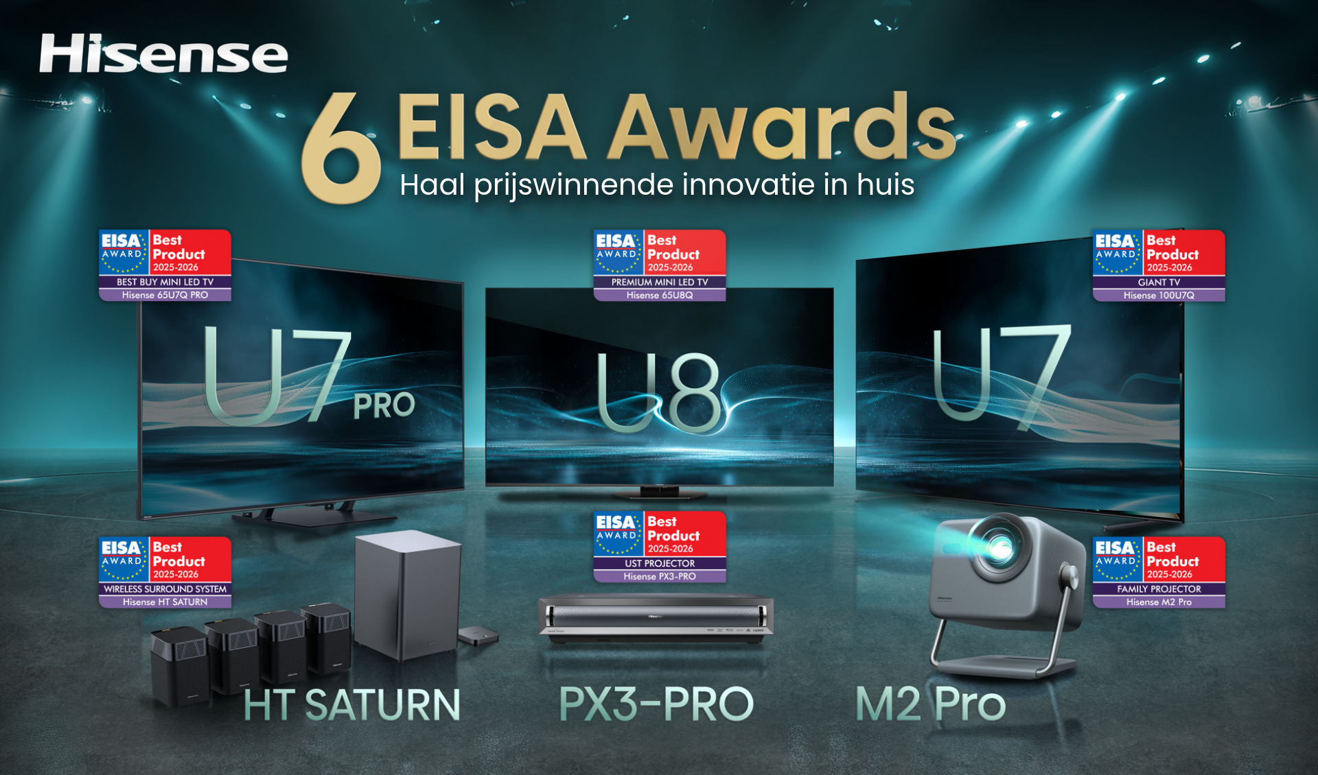 EISA Awards 2025 erkennen Hisense prestaties in beeld en geluid